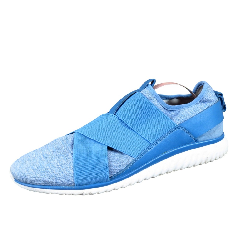 Cole Haan Studiogrand Cross-Strap Women Casual Trainers Size 8 Blue Fabric